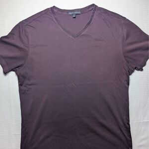 Robert Barakett Pima Cotton V Neck T Shirt Purple Luxe Soft Basic Tee